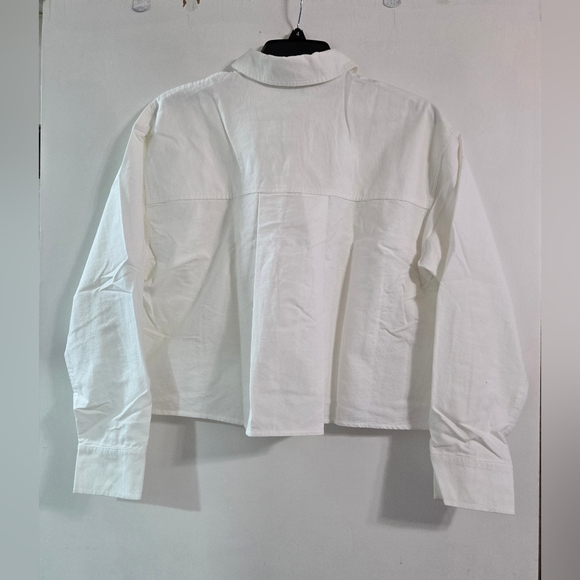 Madewell The Signature Oxford Crop Shirt Size Small Nwt - Picture 6 of 10